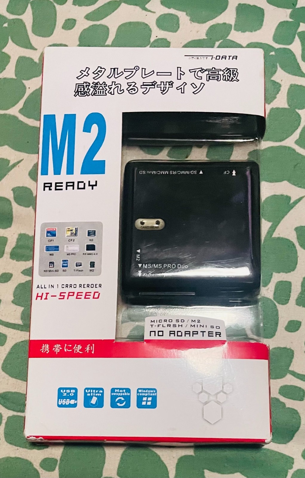 I-O DATA M2 Ready USB 2.0 Multi Memory Card Reader Writer CF SD MicroSD MS Pro D