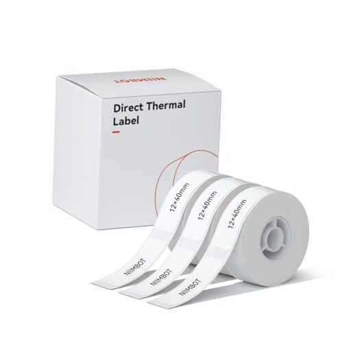 Label Maker Tape for D11/D110/D101 Label Maker (0.47'' x 12 x 40 mm White