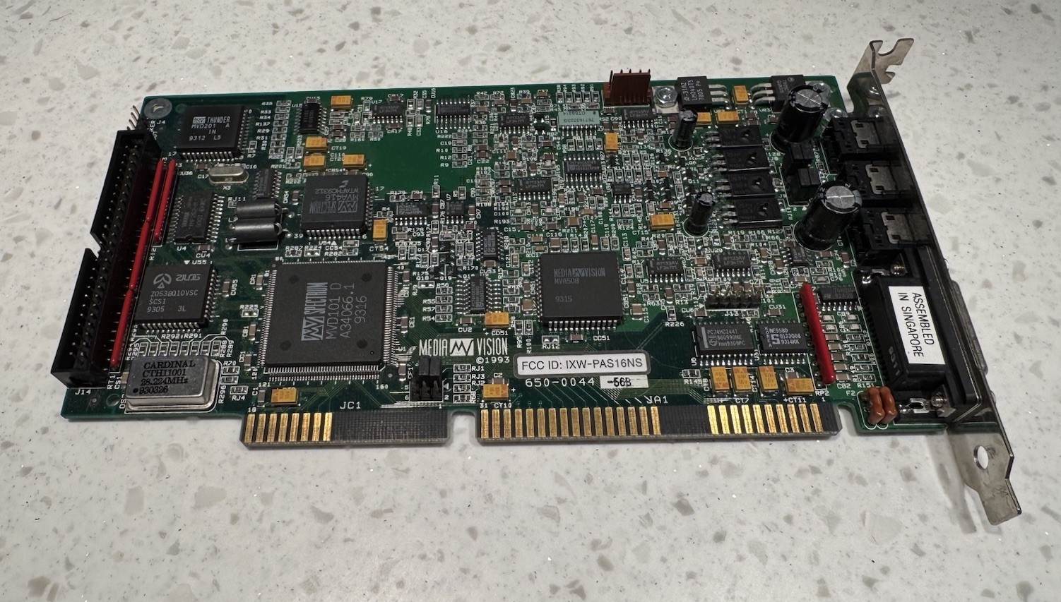 Media Vision PAS16NS Thunder 650-0044-56B ISA Sound Card Yamaha Spectrum Vintage