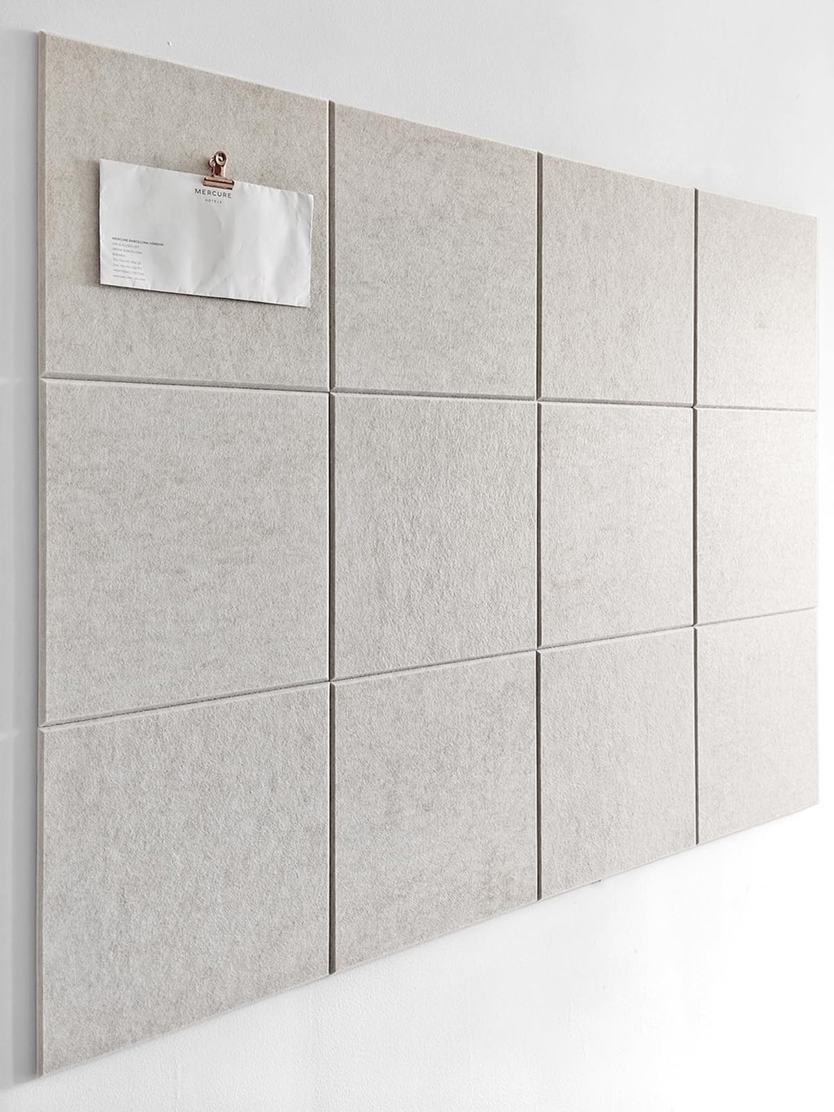 Large Cork Board Alternative | Felt Wall Tiles (12-Pack) | Aesthetic Felt Bul...