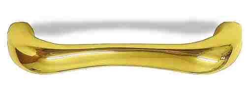 3" European Designs Pull Solid Polished Brass