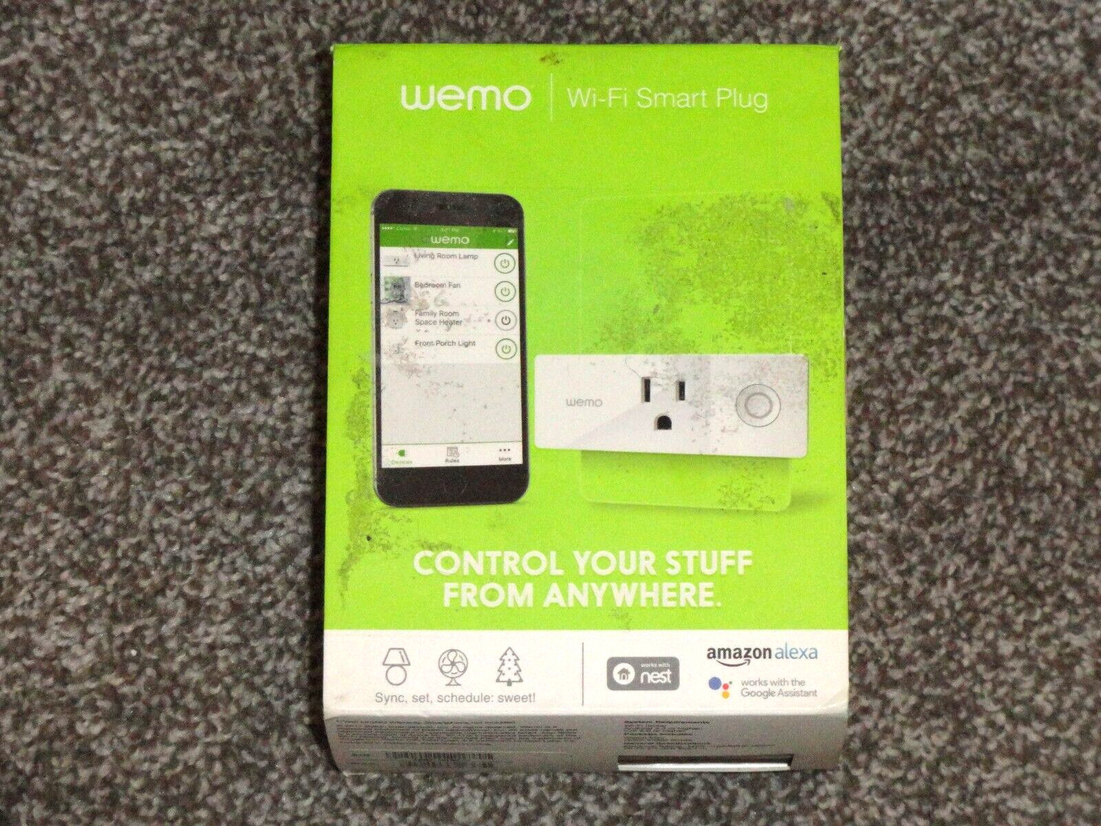 New WeMo Mini Wi-Fi Enabled Smart Plug White Model F7C063