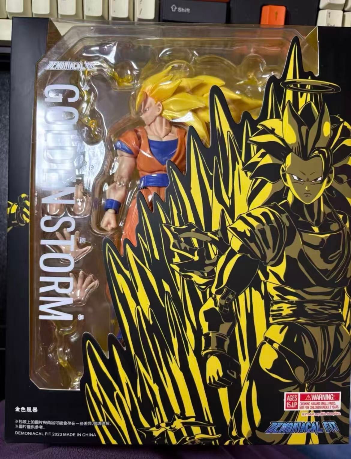 Demoniacal Fit custom 1/12 shf ssj3 Goku Golden Storm Action Figure
