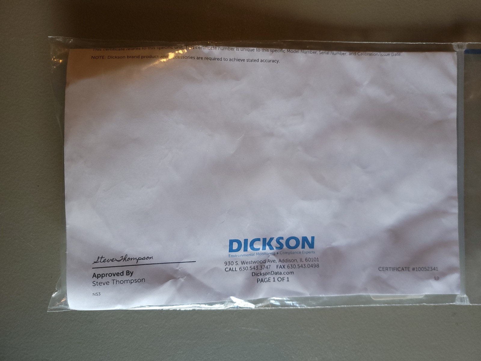 Glycol Thermistor Sensor RTHM 3-Point NIST