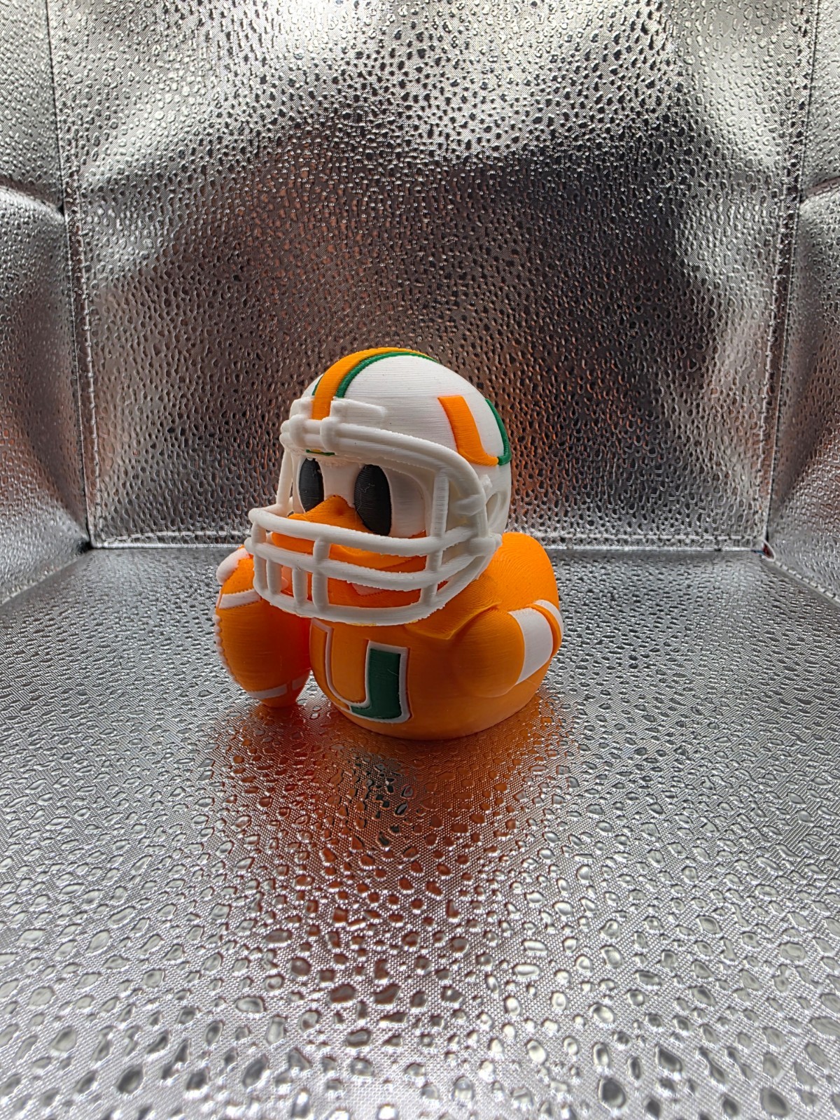 Miami Hurricanes Football Duck 3in Team Color Collectible Fan Gift Decor