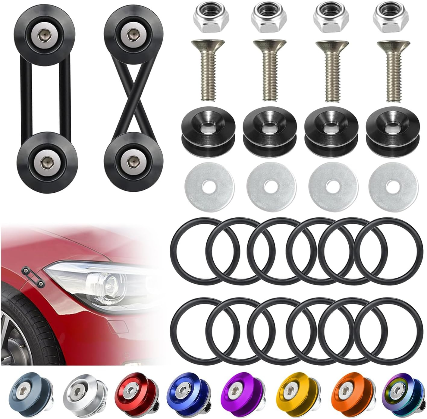 Universal Bumper Clips, Front Rear Bumper Quick Release Kit, Bumper Holders for