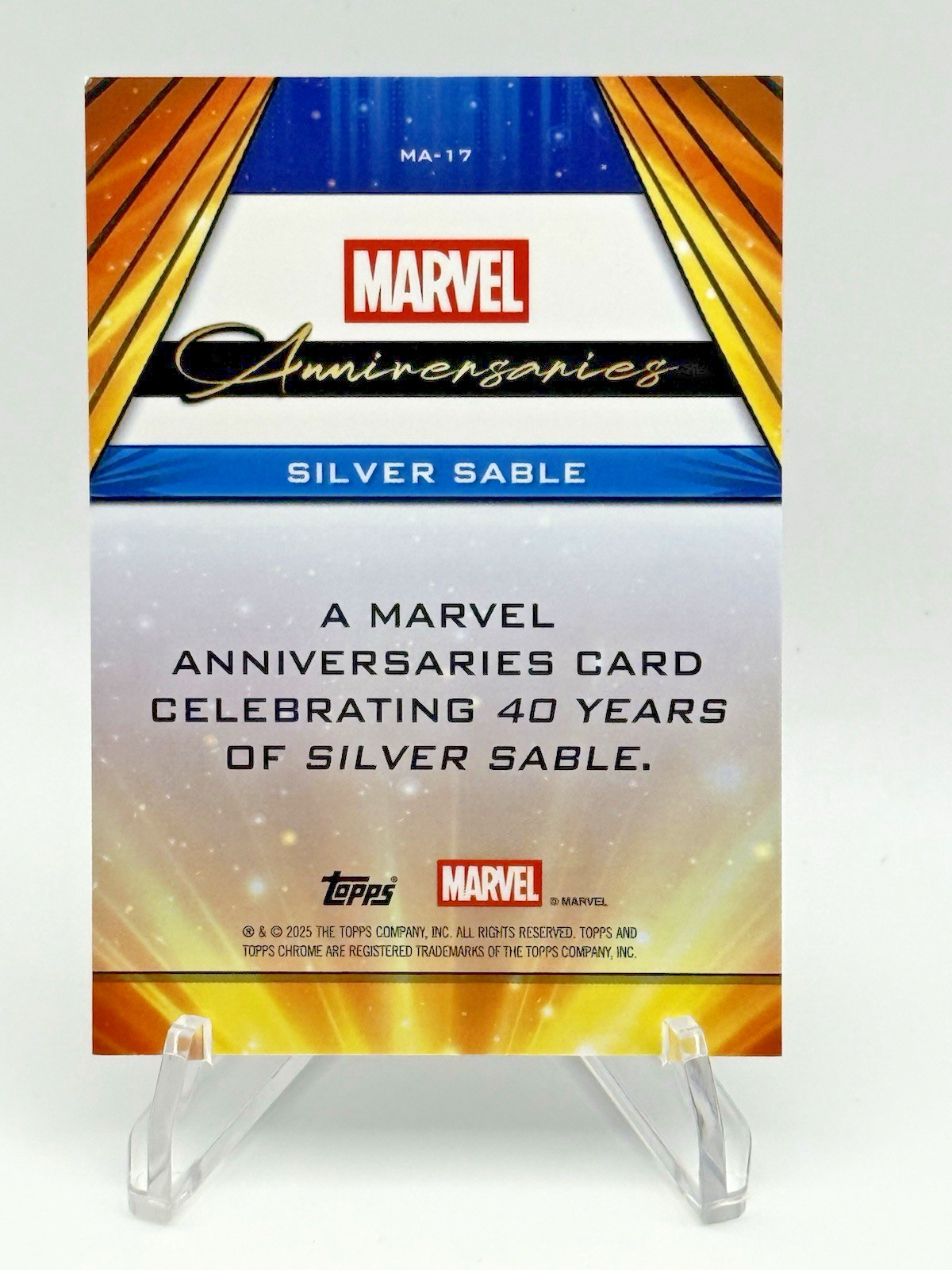 2025 Topps Chrome Marvel - SILVER SABLE 40th Marvel Anniversary #MA-17
