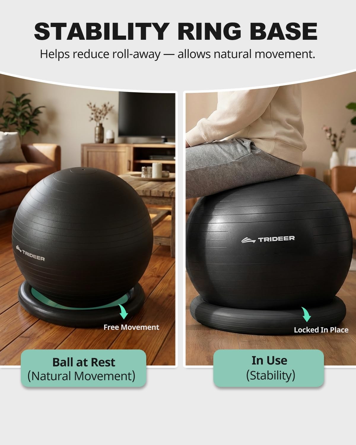 Exercise for Office Desk, Yoga Chair to Relieve Back Pain, Stability & Fitnes...
