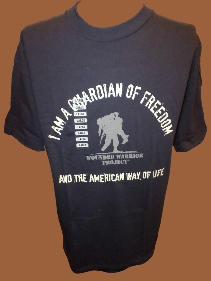 U.S MILITARY WOUNDED WARRIOR PROJECT T-SHIRT DARK BLUE SIZE LARGE