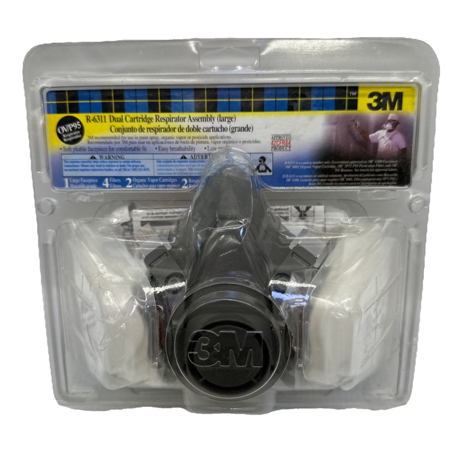 3M R-6311 Dual Cartridge Respirator Assembly - Large {U}