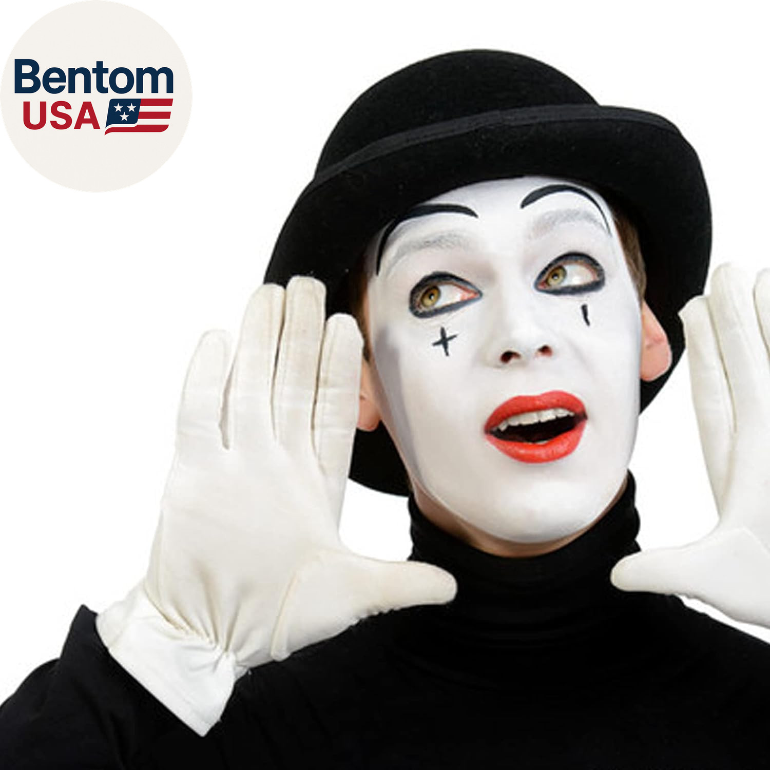 6Pcs Halloween Makeup Kit,Black White Face Paint Clown White Makeup,Classic Pro