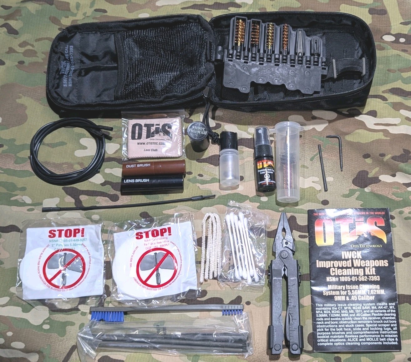 OTIS IMPROVED WEAPONS CLEANING KIT & GERBER MULTI TOOL 5.56, 7.62, 9mm, .45cal