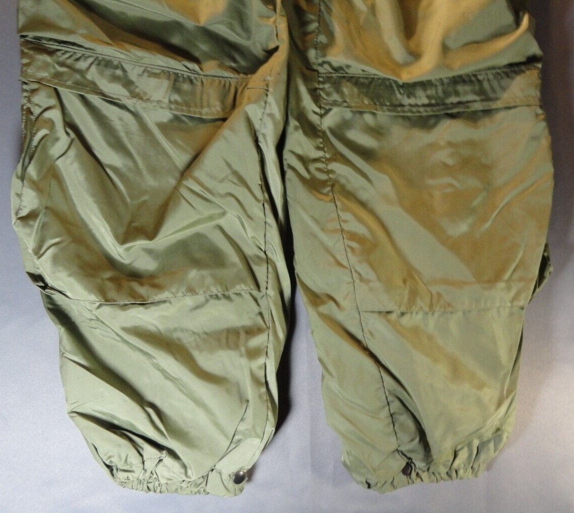 VINTAGE USN NAVY WINTER FLYING SUIT EXTREME COLD WEATHER OLIVE GREEN PANTS 36L