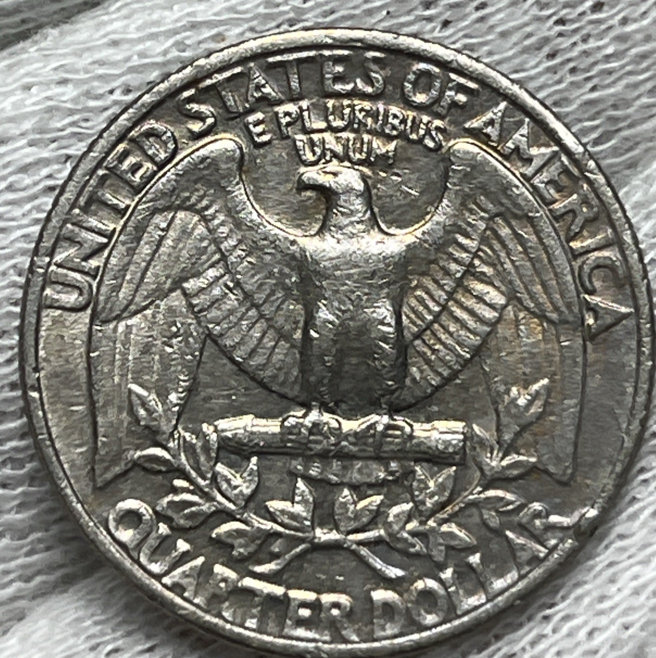 1981 P Washington Quarter Errors DDR Strike Through Grease Rainbow Toning