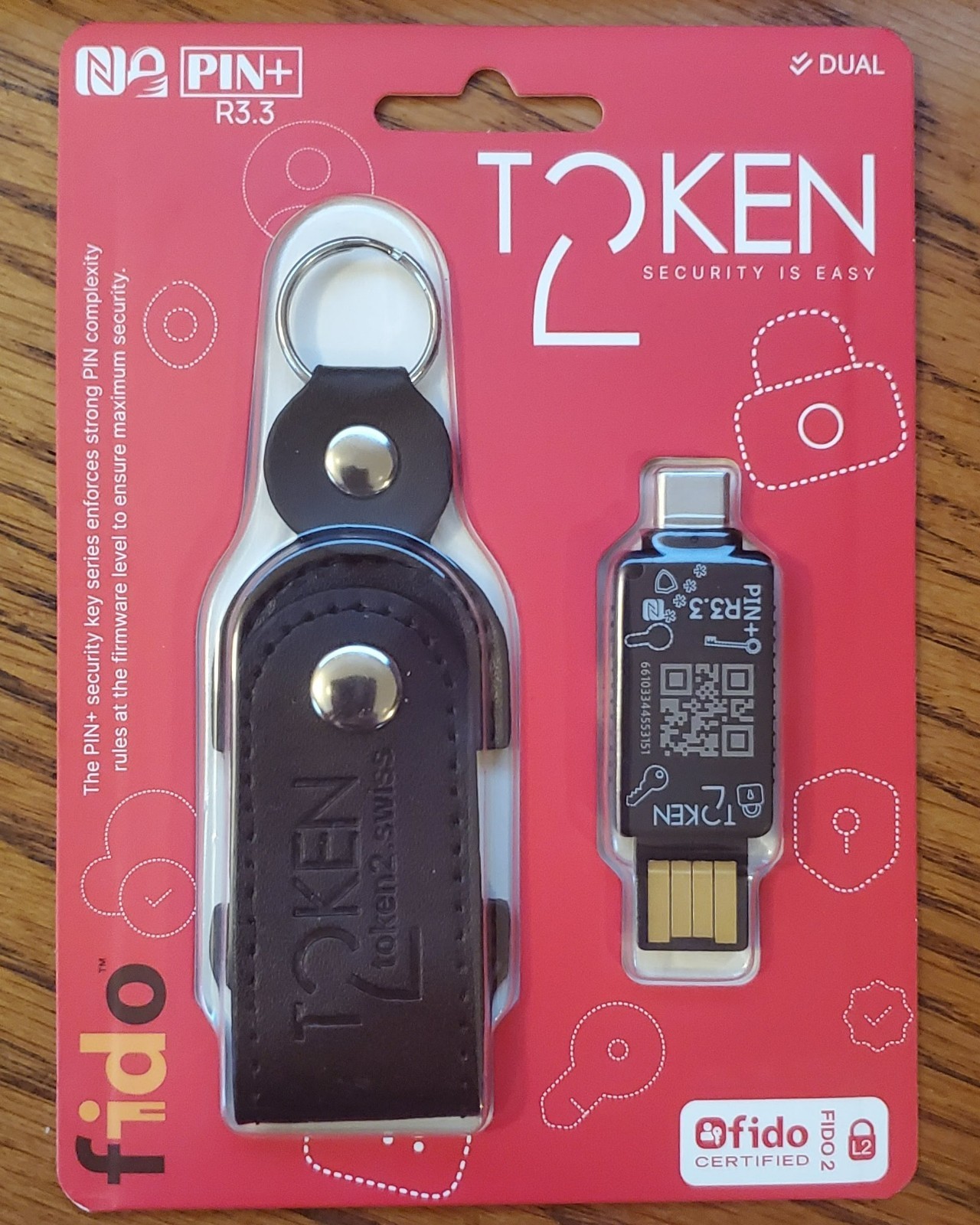 Token2 Security Key PIN+ Dual Release3.3 FIDO2.1  USB-A USB-C NFC