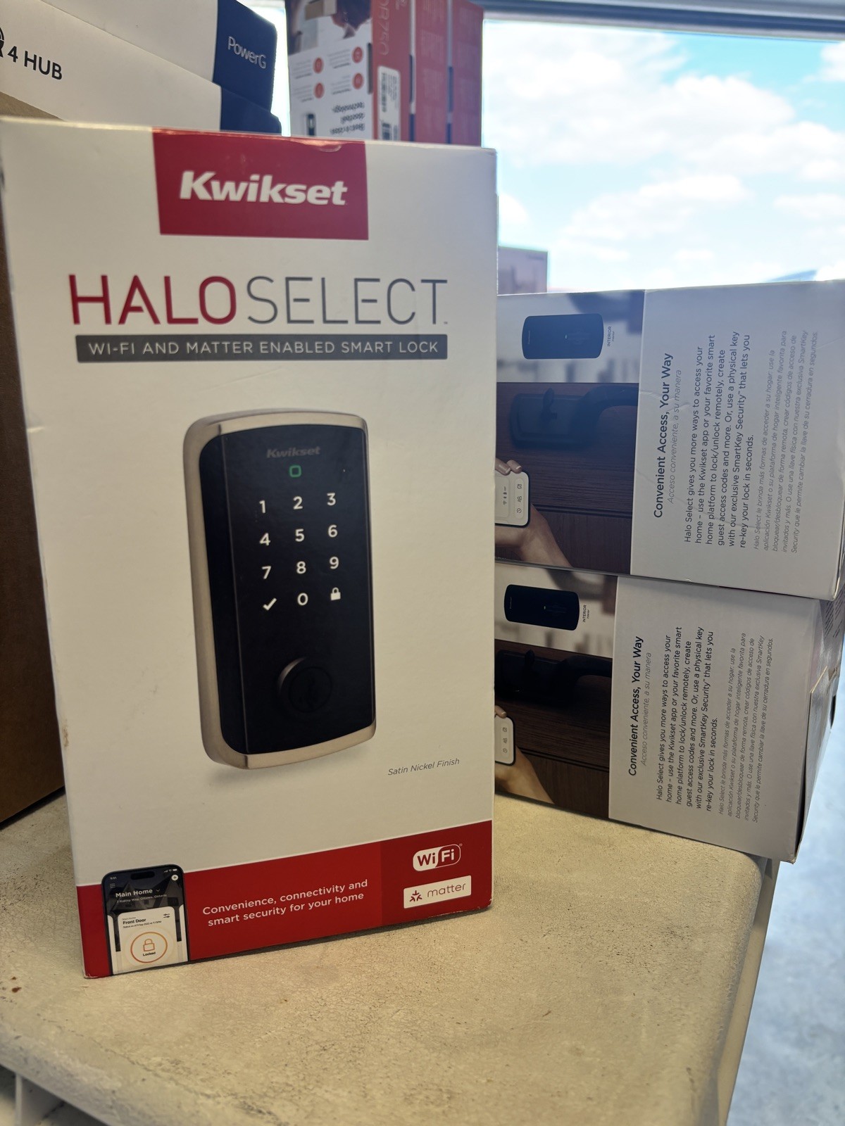 Kwikset Halo Select Smart Wi-Fi Enabled Deadbolt Satin Nickel 998000-001