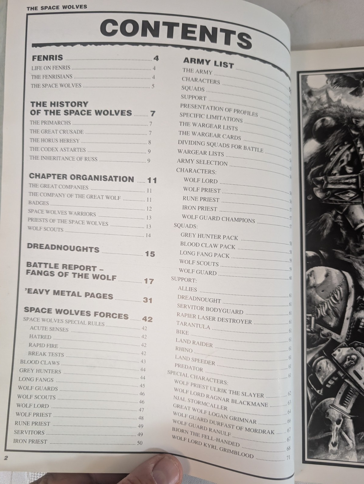 Warhammer 40k Space Wolves Codex Original 1994 Games Workshop EXC