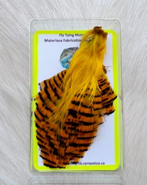 Golden Pheasant Cape. Feather.  Color; Yellow. Grade "A"  Fly Tying