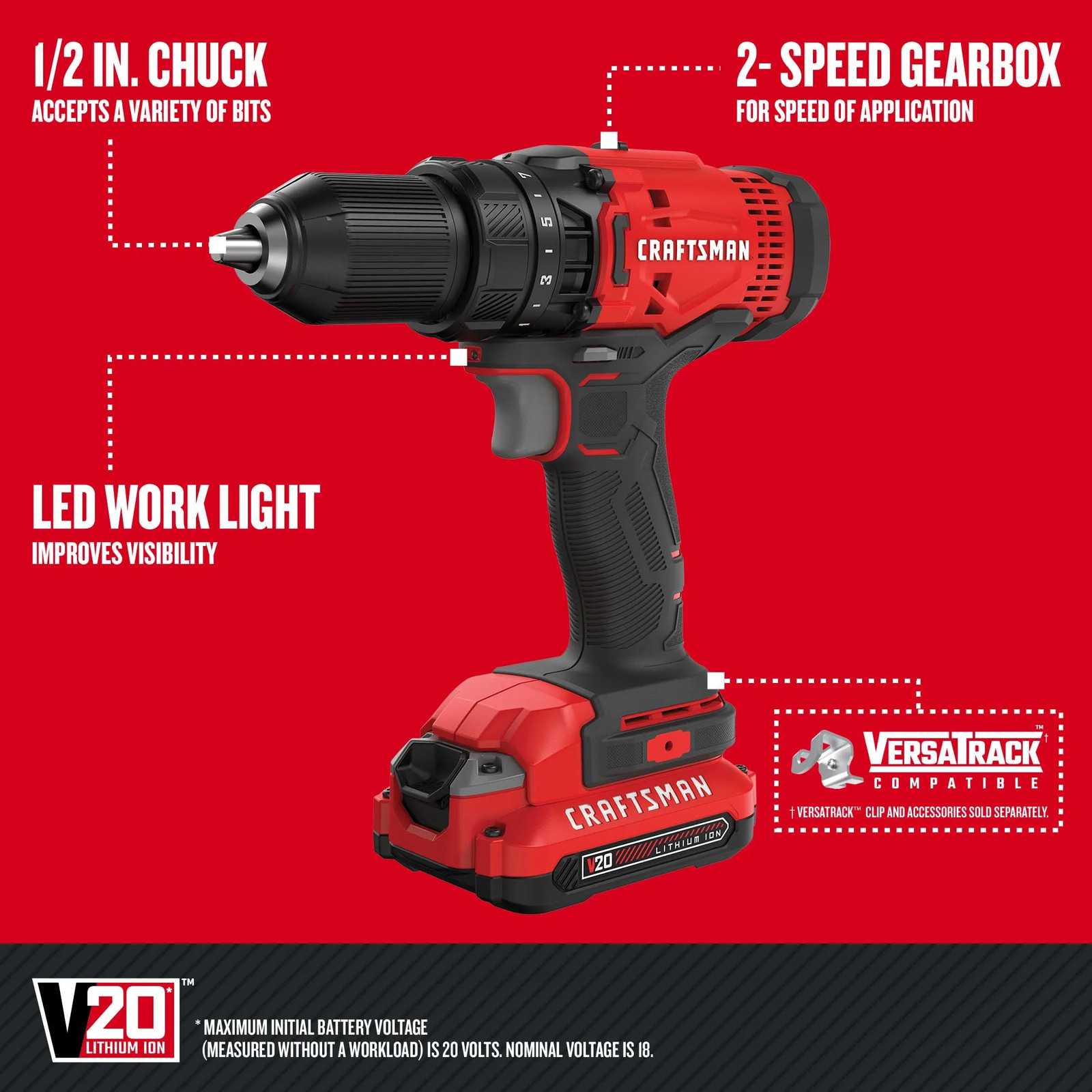 Craftsman V20 Cordless 6-Tool Combo Kit Power Tool Set