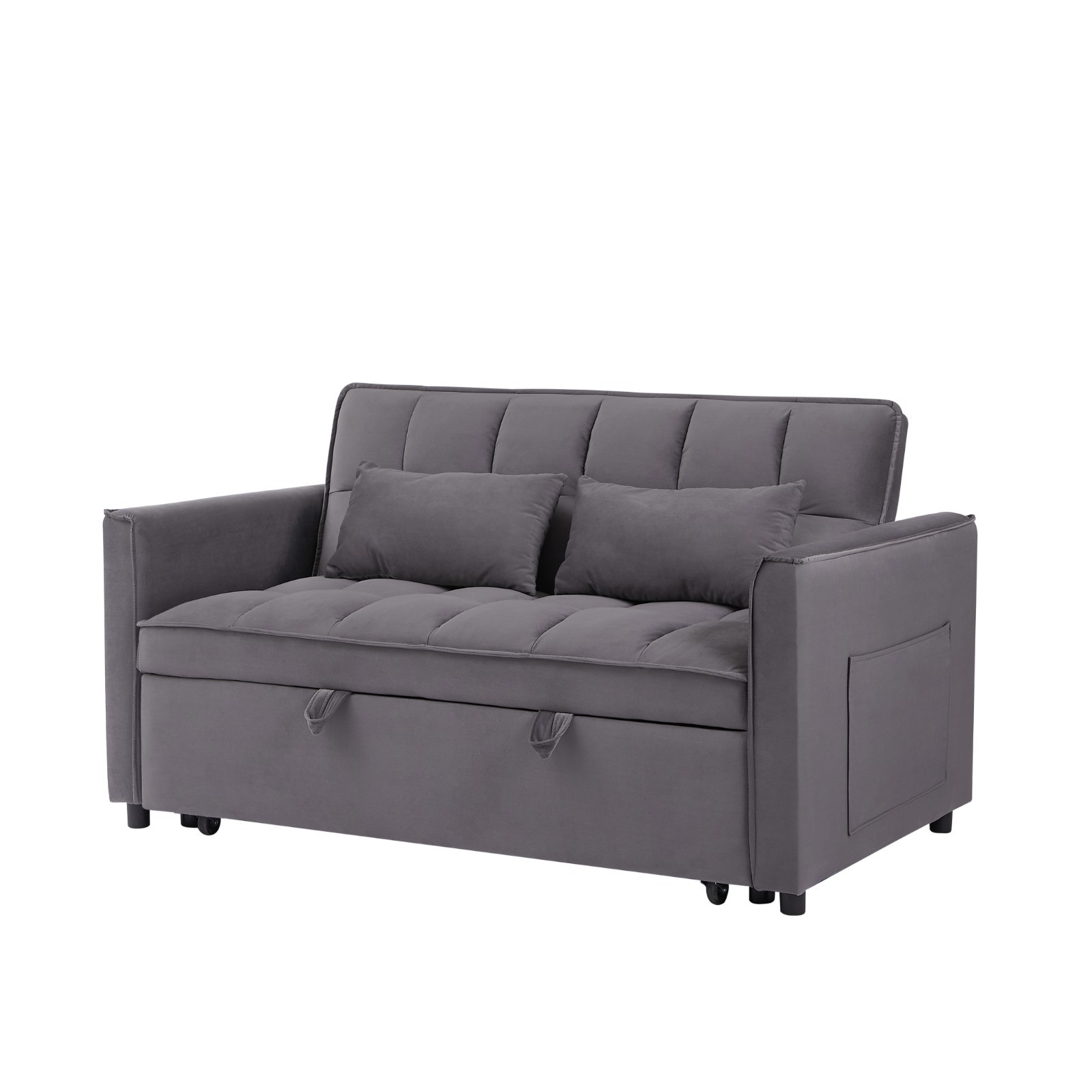 3 in 1 Convertible Sleeper Sofa Pull Out Bed Loveseat Couch Adjustable Backrest
