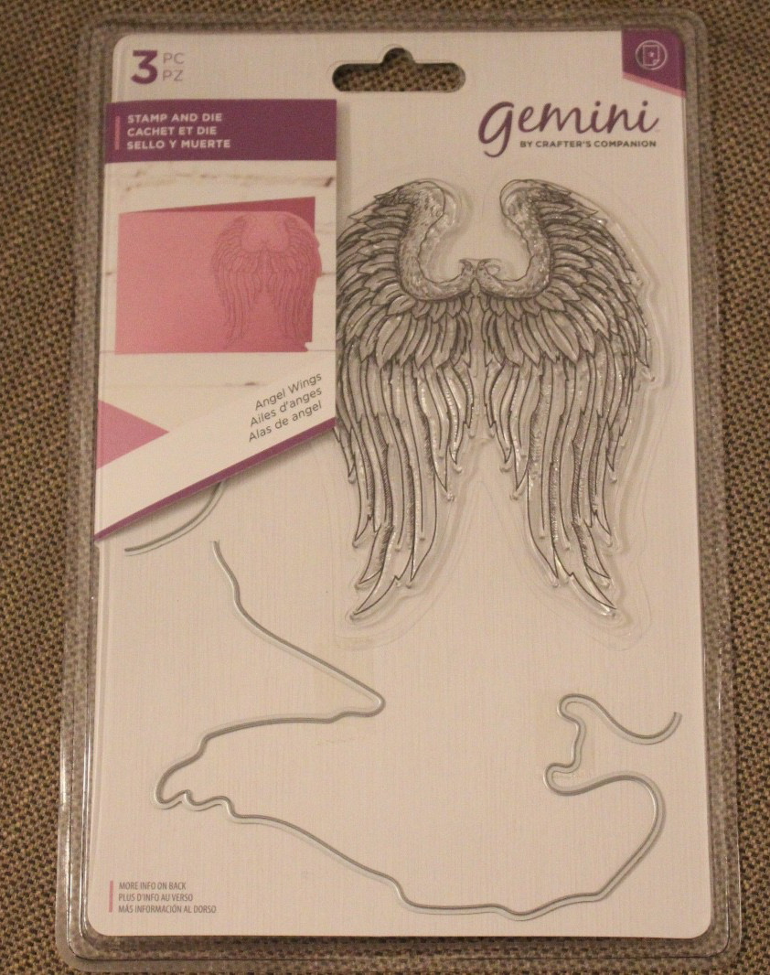 New Gemini 3-pc Stamp and Die Set ANGEL WINGS - Brand New