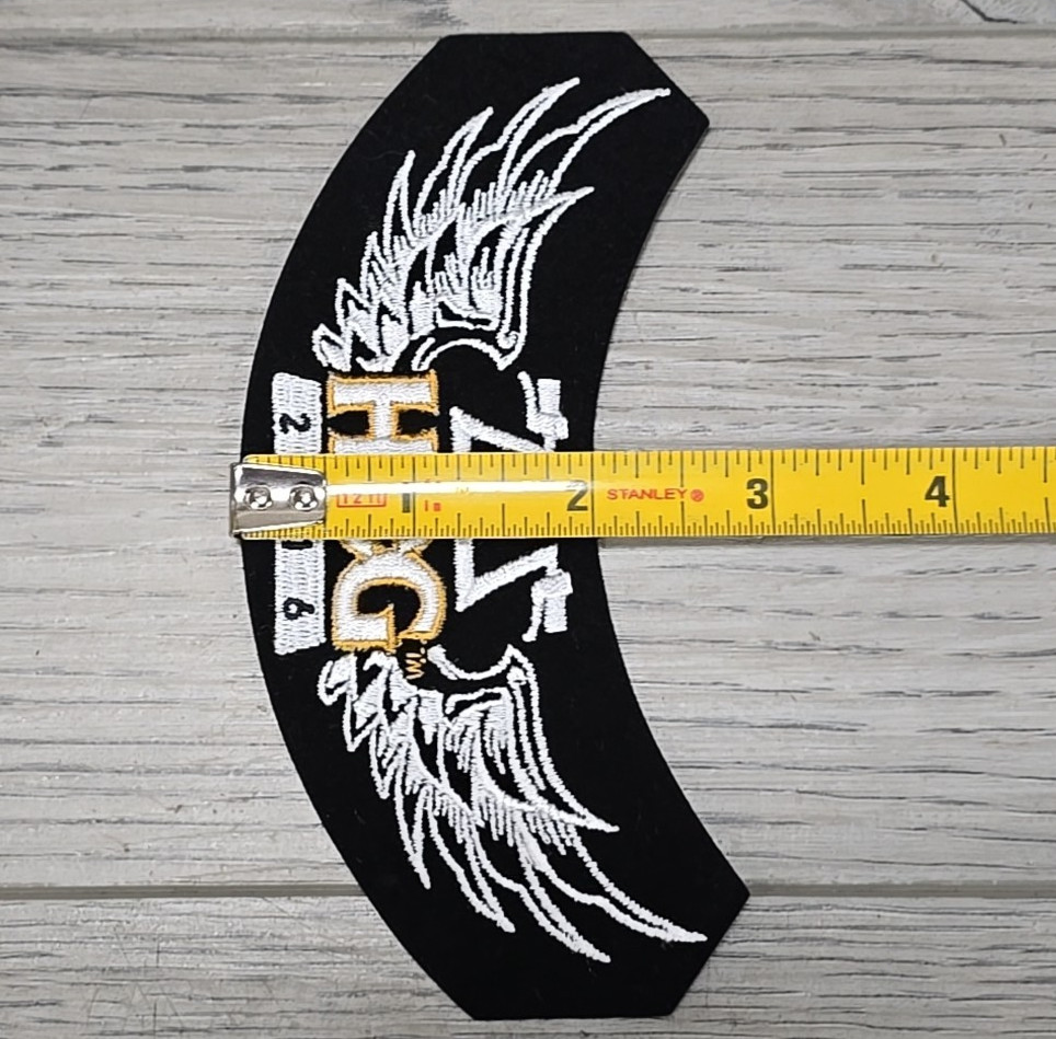 Harley Davidson HOG 2016 Rocker Patch Ape Hanger Handlebars Wings White Gold