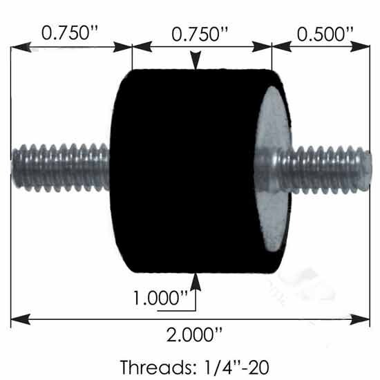 Grille Mount Isolator For Freightliner Classic, Classic XL, FLD, Cascadia