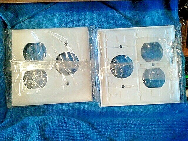 P&S Single Duplex Combo Plate, 1-Gang, Standard, White BRAND NEW 2 PACK