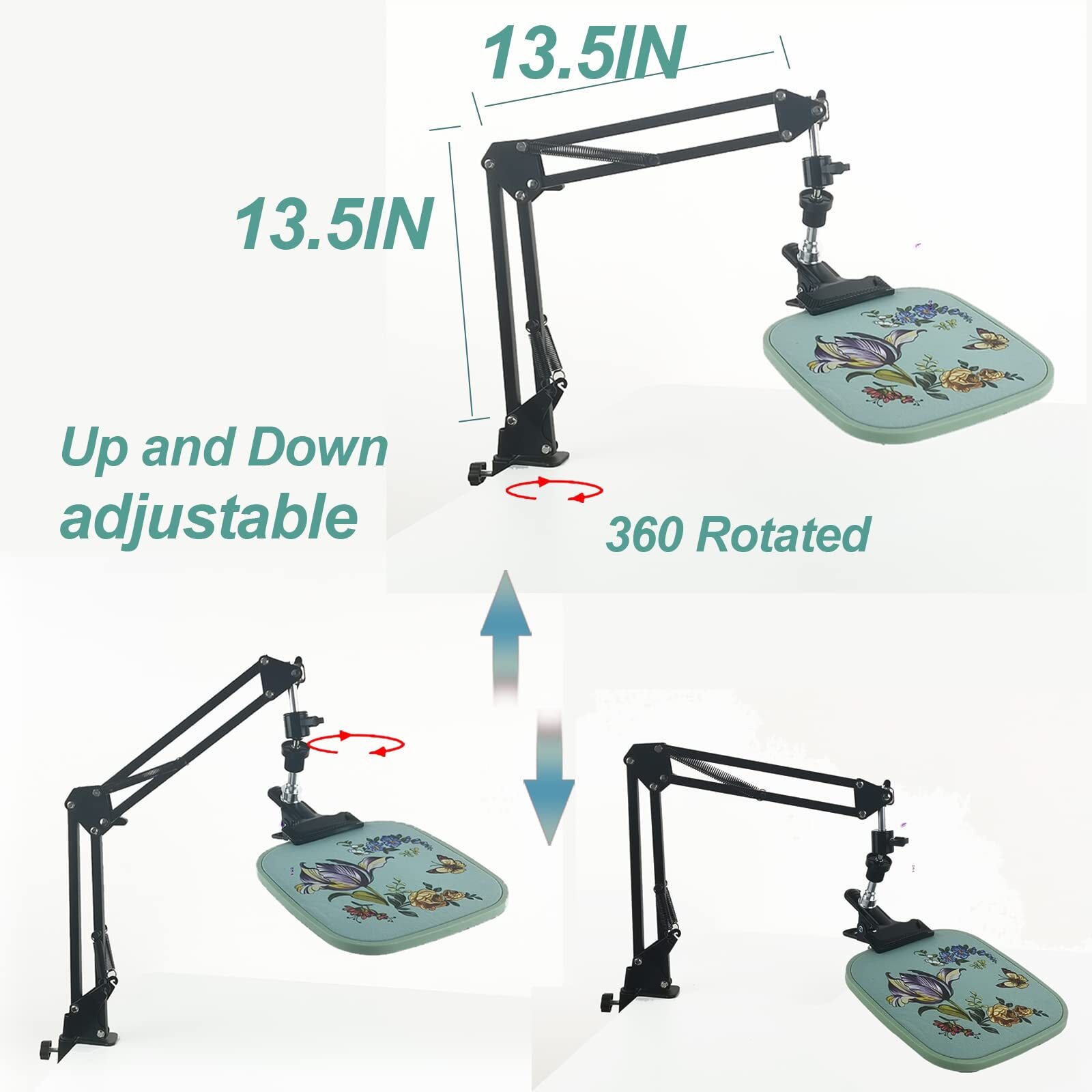 Adjustable Folding Metal Hand Embroidery Stand for Craft Hoops