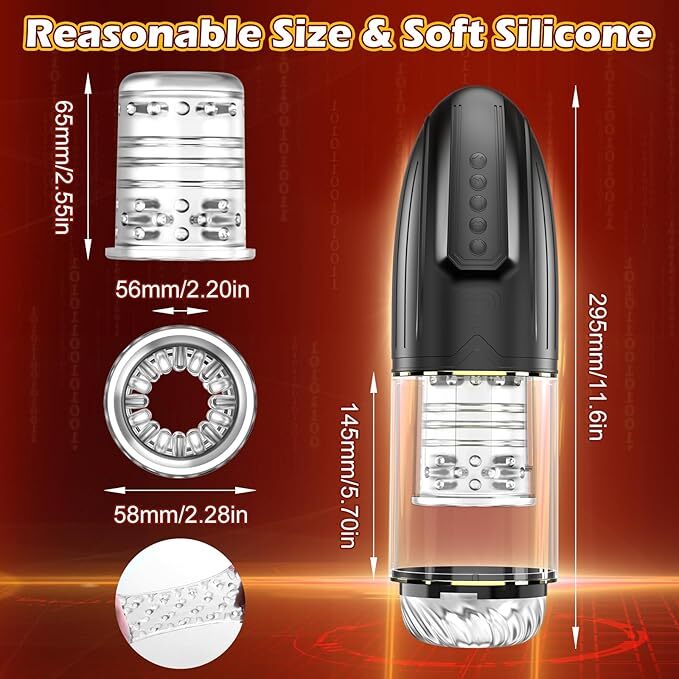 Male Masturbaters Automatic Handsfree Thrusting Sucking Rotating Cup Lubricants