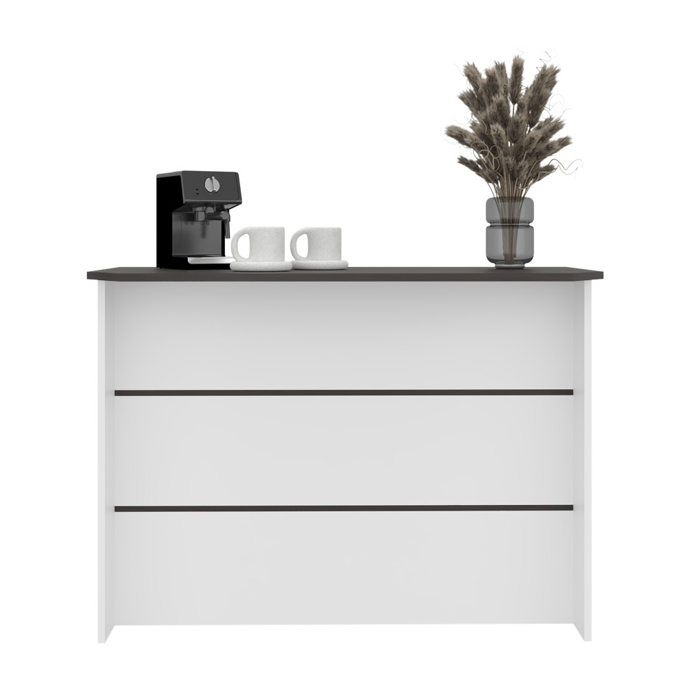 Central Kitchen Island with Modern Design Ample Storage Space Rolling Cart