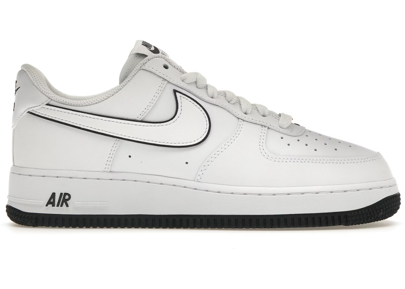 Size 8.5 - Nike Air Force 1 '07 White Black Outline