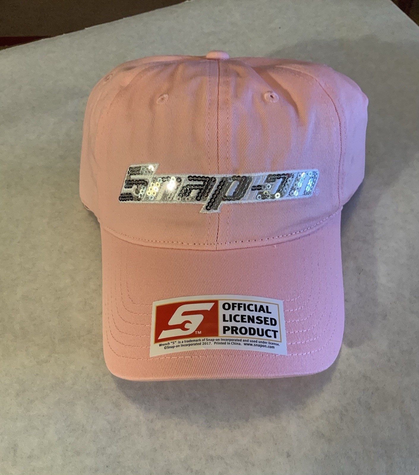 NEW! SNAP-ON TOOLS COLLECTORS BASEBALL CAP HAT ONE SIZE PINK/SILVER ADJUSTABLE