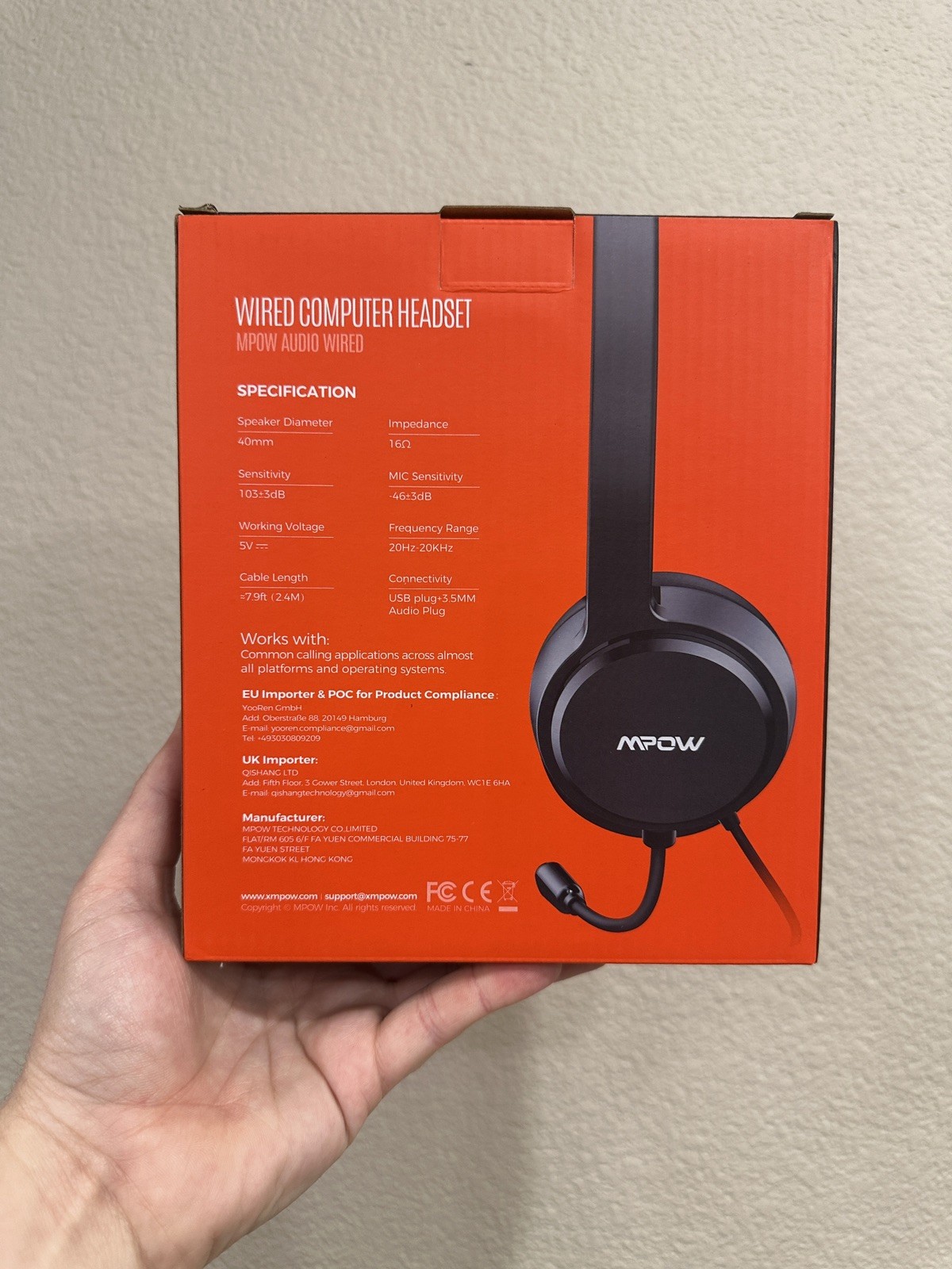 New Computer Headset/Microphone combo with volume and mute controls