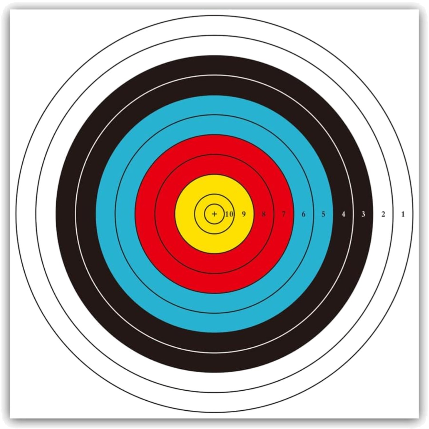 30pcs Archery Targets Paper 40cm 10 Ring Bow and Arrow for Practice