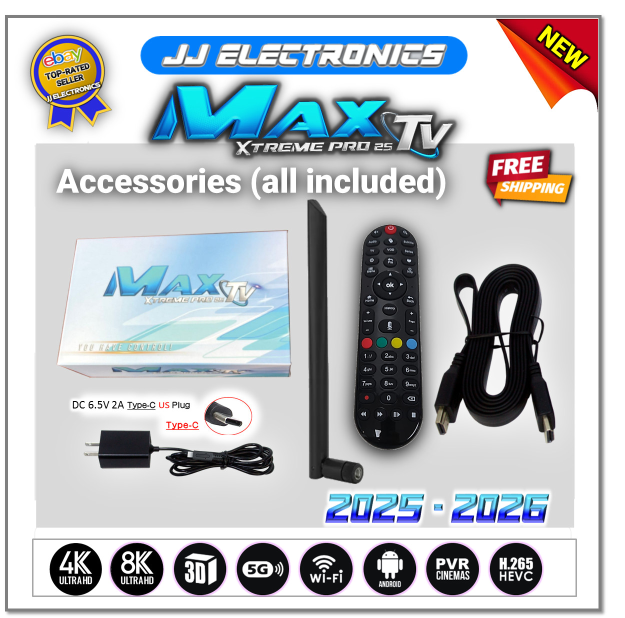 MaxTV Xtreme PRO 25 5G 8K 2025-2026 QUAD CORE 64BIT ANDROID Box MaxTV