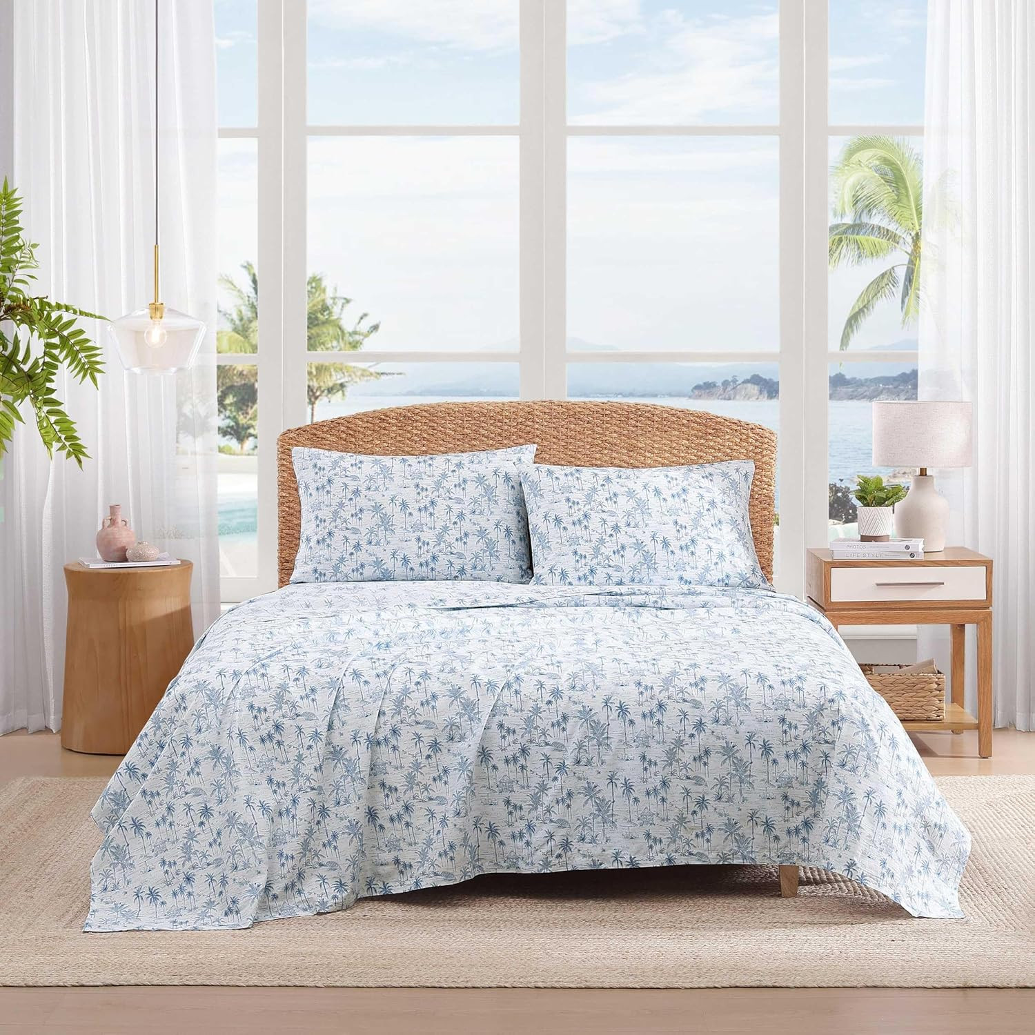 - Queen Sheets, Super Soft Cotton Percale Bedding Set with Matching Pillowcases,