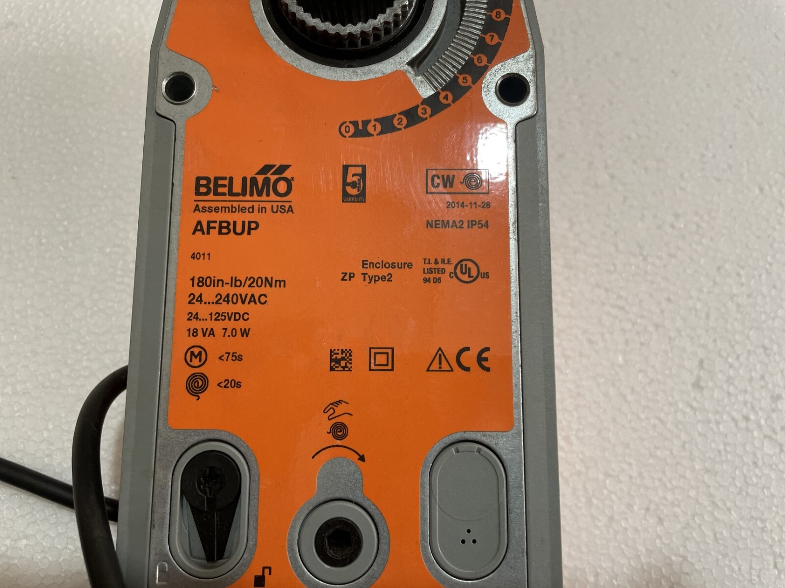 Belimo AFBUP Fire and smoke dampers / Spring-return actuator - Belimo AFBUP