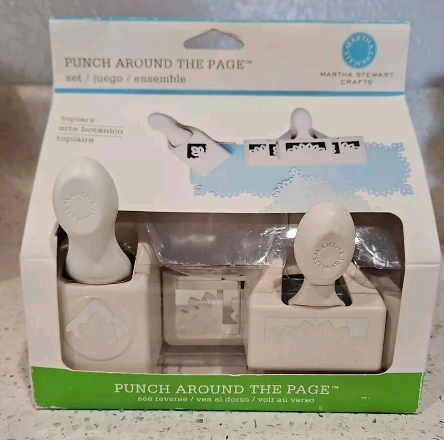 Martha Stewart "Topiary" Punch Around The Page Set (#42-60011) NEW