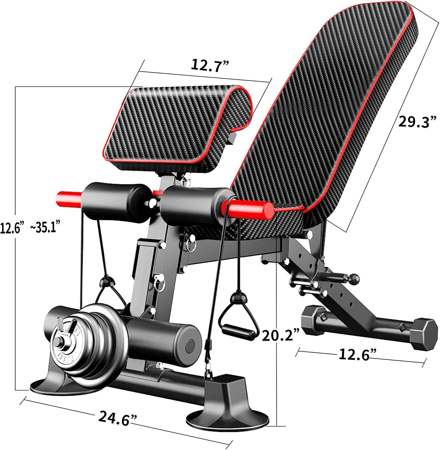 Adjustable Weight Bench Dumbbell Weight Bench Foldable Workout Bench for Gym