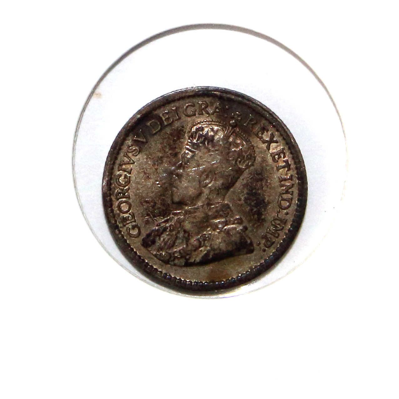 Canada 1919 5 Cents 5c .925 Silver F KM22 Free Shipping