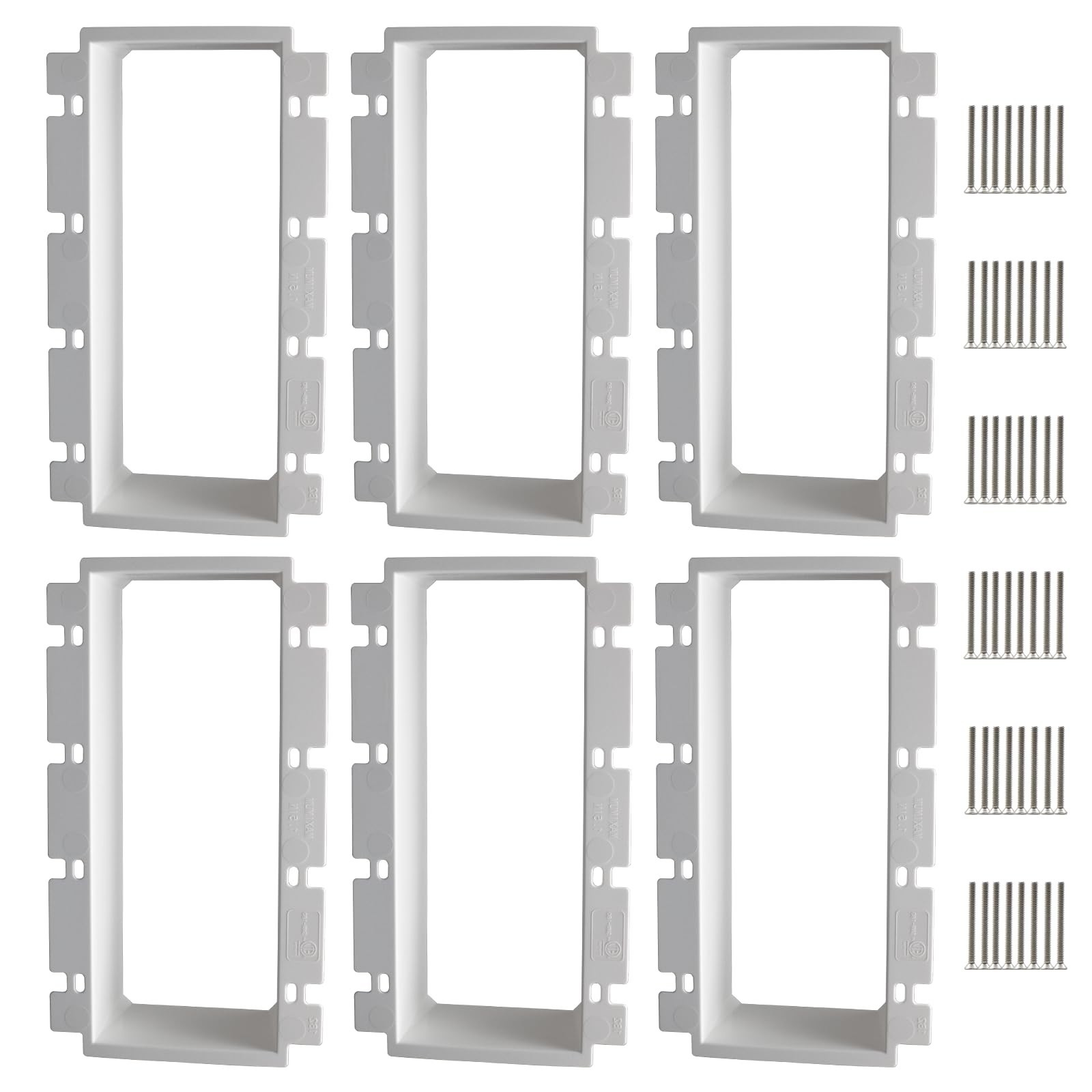 Outlet Box Extender 4-Gang, Non-Metallic Electrical Box Extender for Switches...