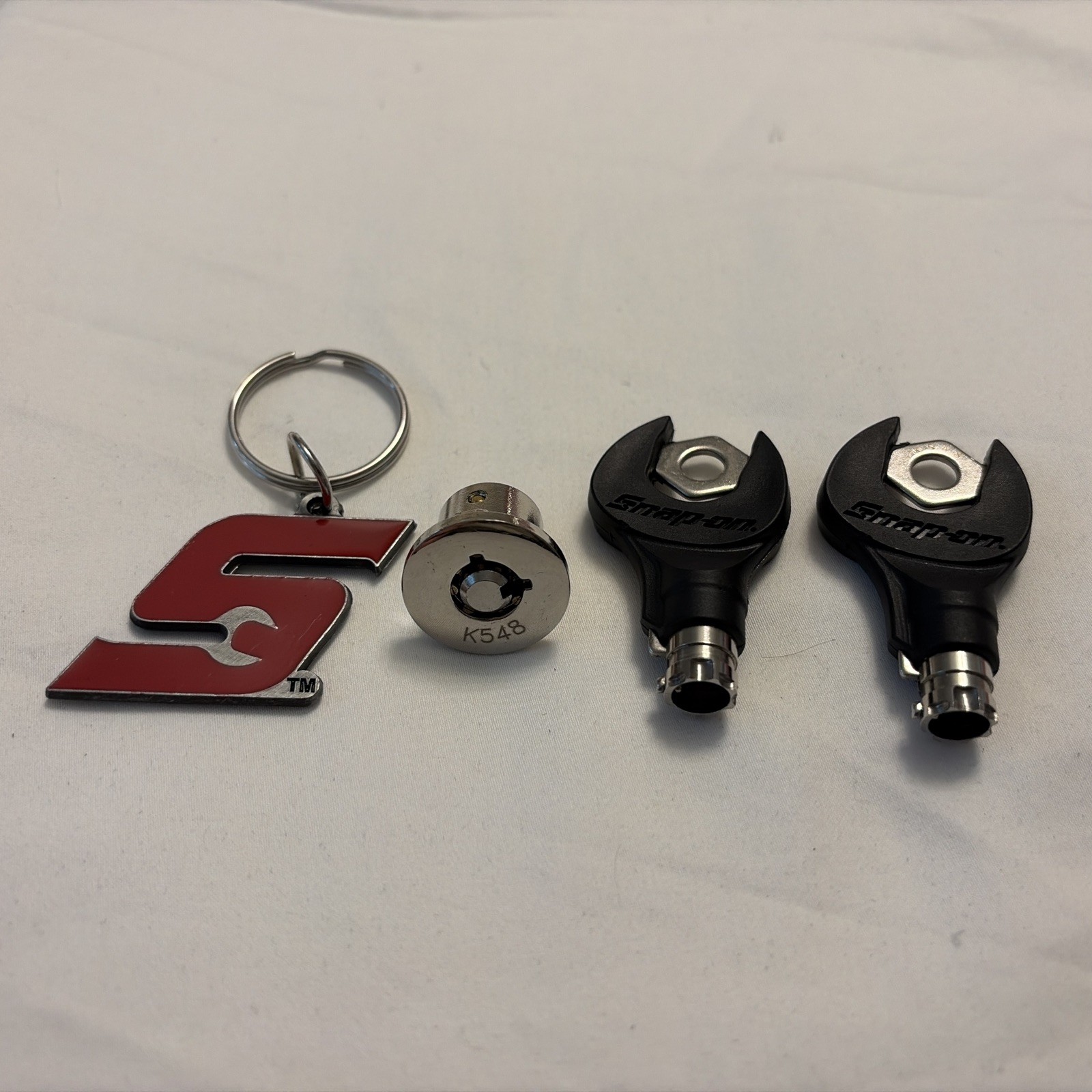 Snap On Flank Drive Lock Cylinder Key Set #K548 - 2 Keys