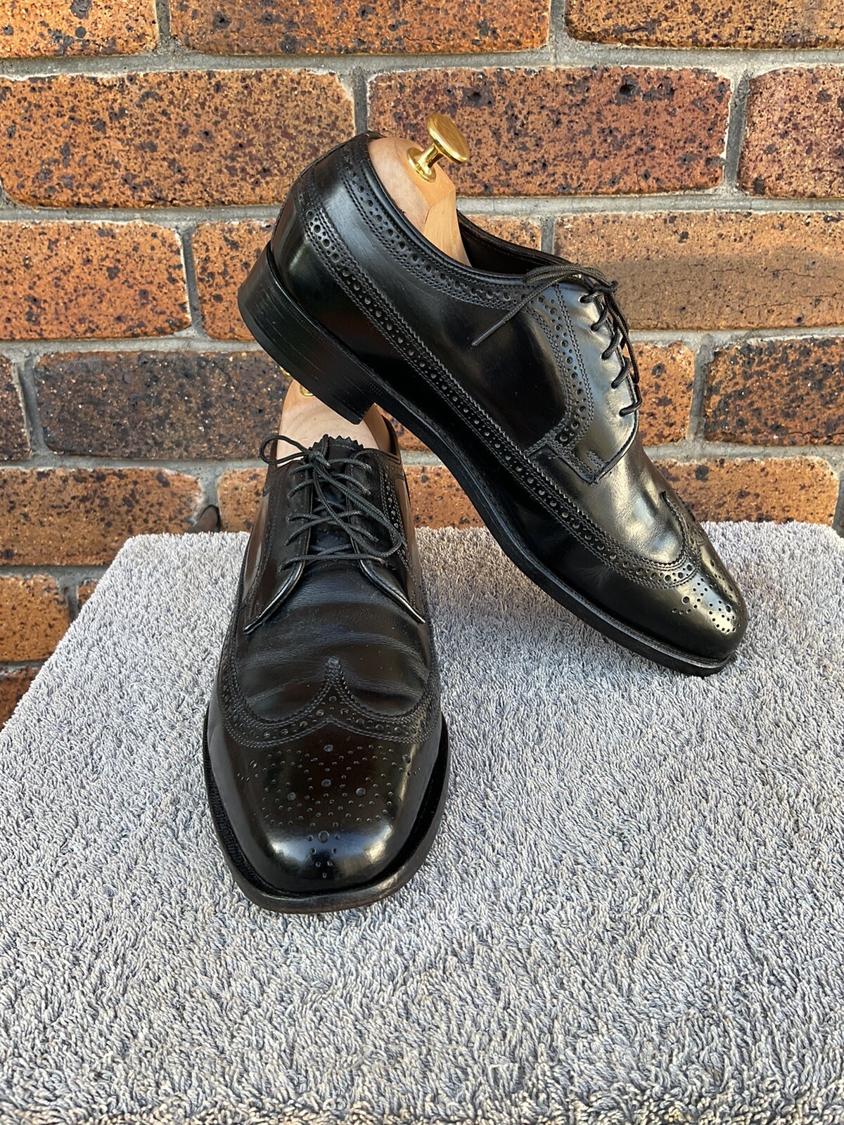 FLORSHEIM Mens Brogue Dress Shoes** Sz: 7.5 D Aus/41 Eur