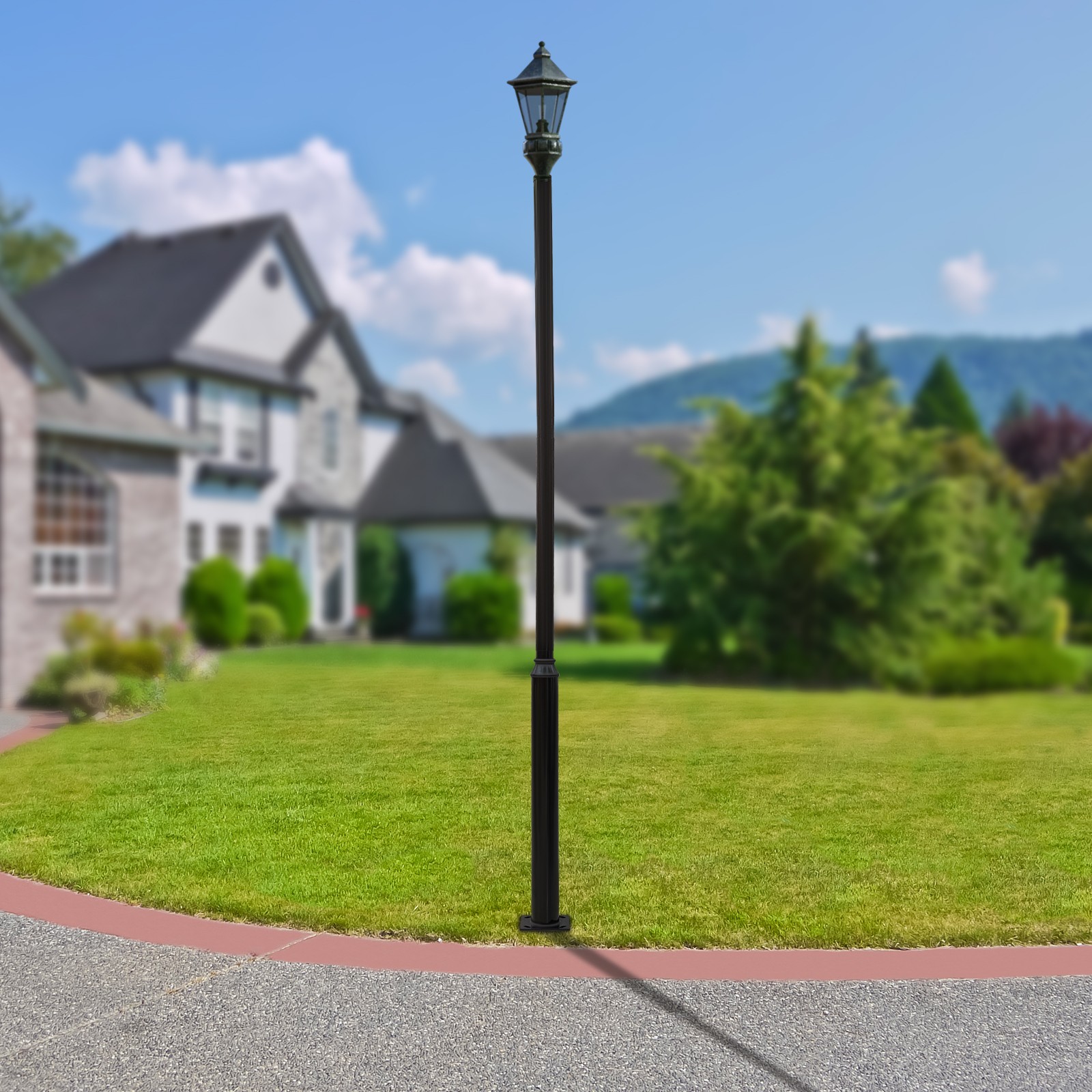 Outdoor Split Street Light Pole, Durable Iron Lamp Post for Stability