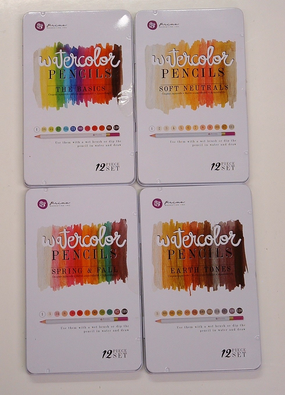 NEW SEALED PRISMA WATERCOLOR PENCILS, FOUR - 12 PIECE SETS