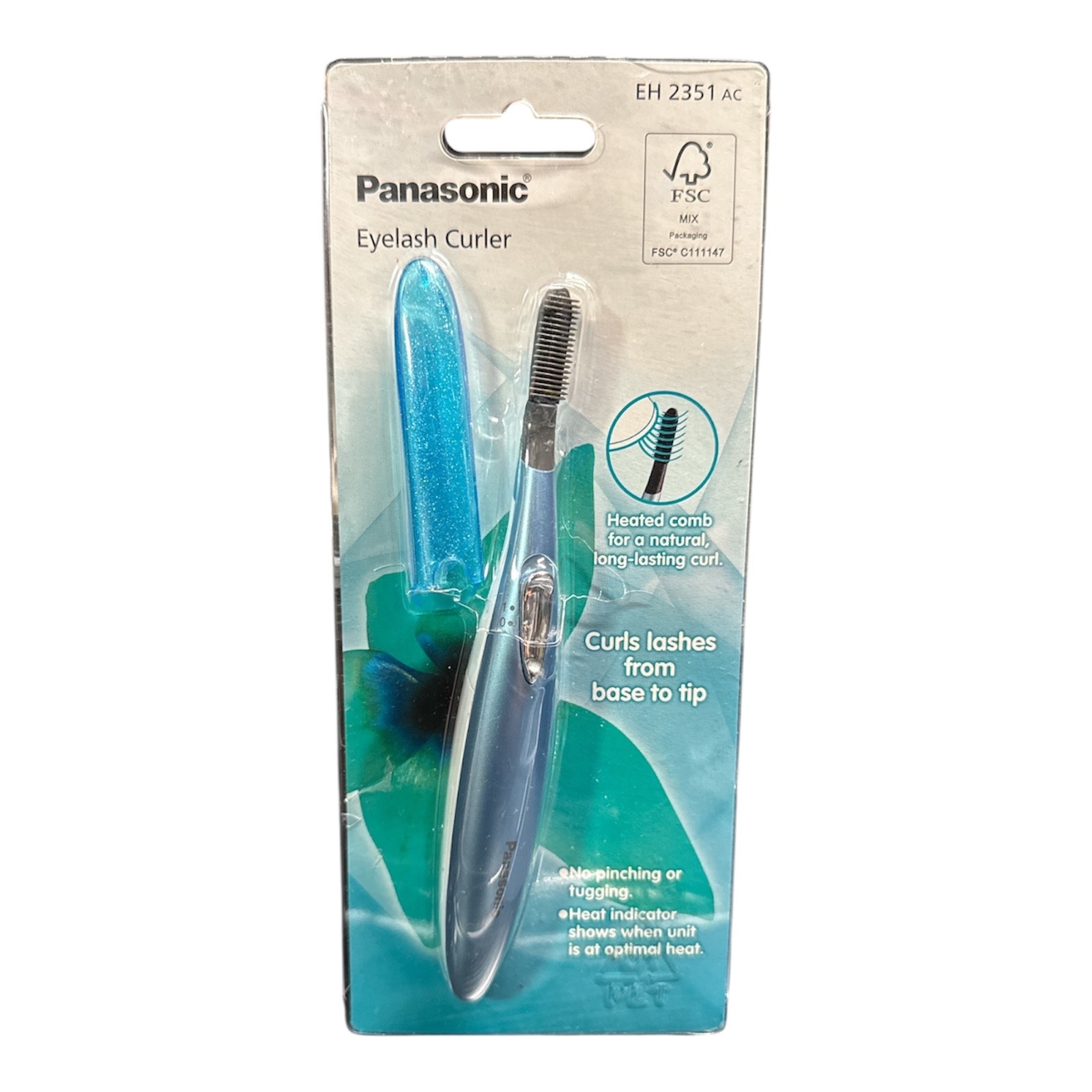 Panasonic Heated Eyelash Curler Comb With Non-Stick Silicone Wand-Style EH2351