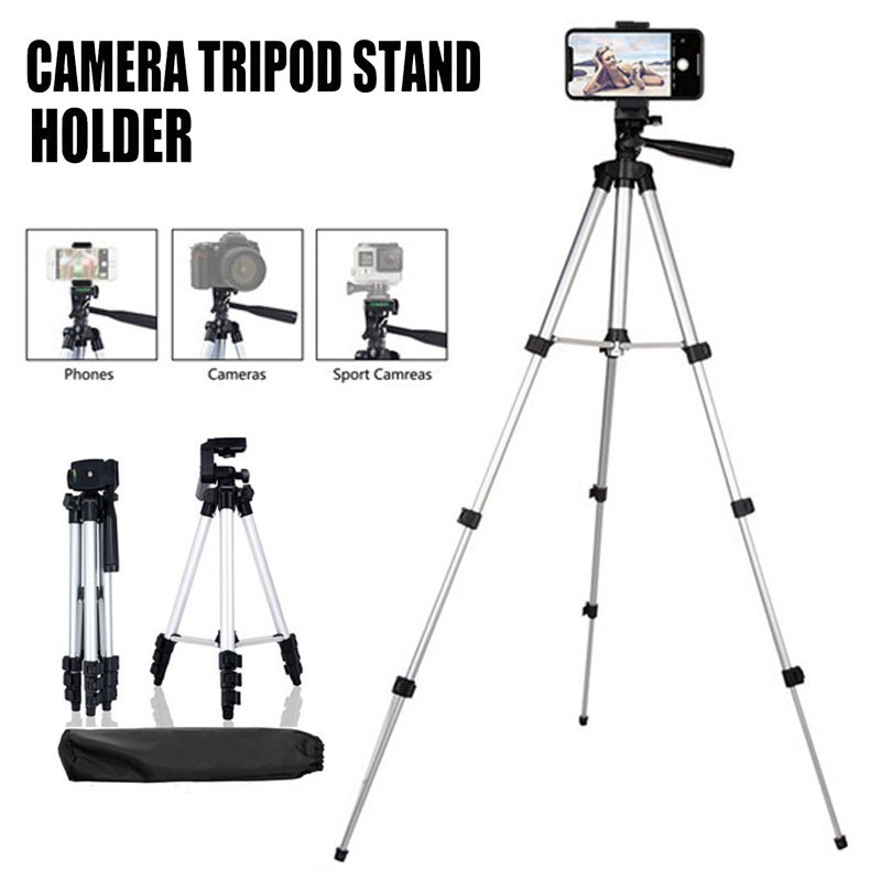 Professional Camera Phone Holder Tripod Stand for Smartphone iPhone Samsung+ Bag