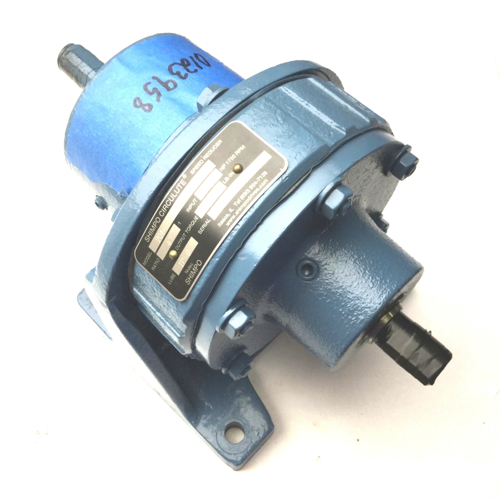 Shimpo Circulute 201-47SHFTBHAMP Speed Reducer, 0.57HP @1750RPM, 47:1, 600LB-IN