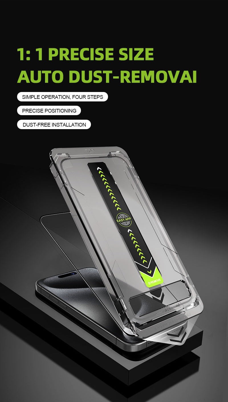 iPhone 16 17 Pro Max Tempered Glass Screen Protector 2-Pack Alignment Frame
